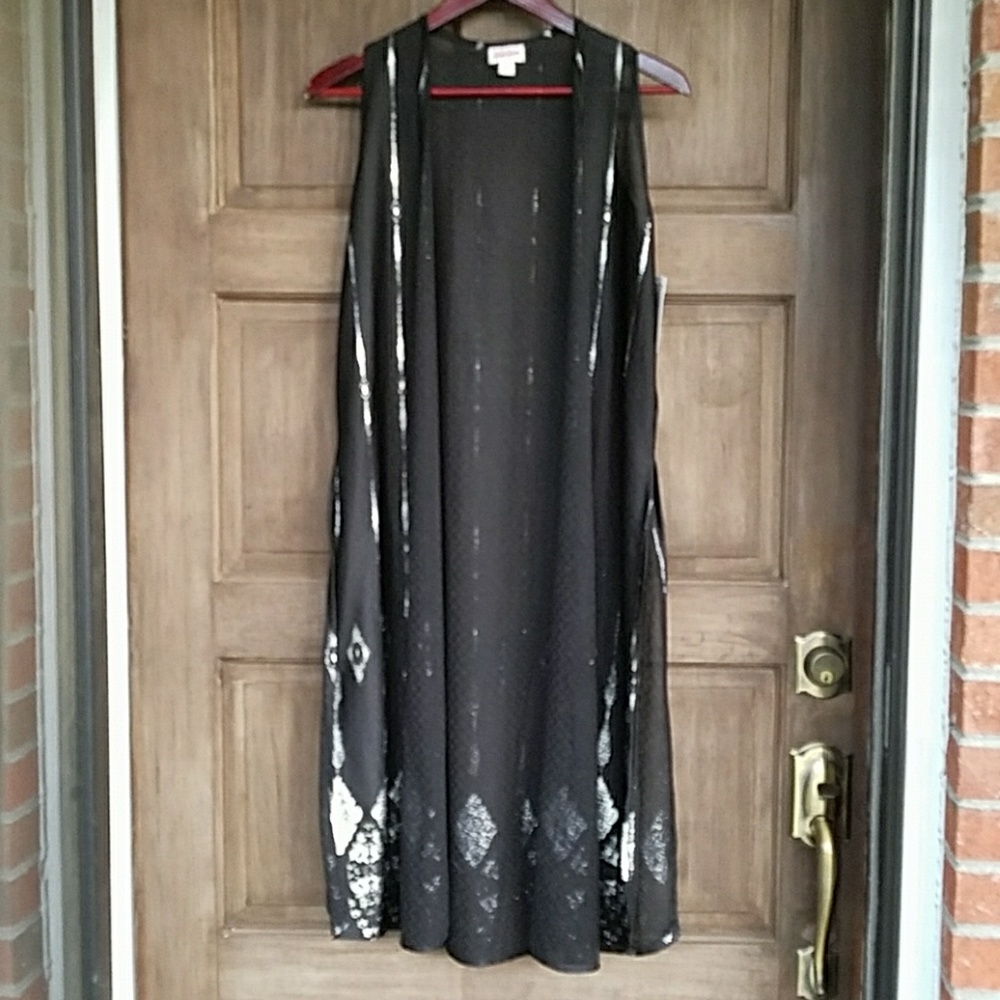 Lularoe Joy Elegant NWT XS Black Silver Accents